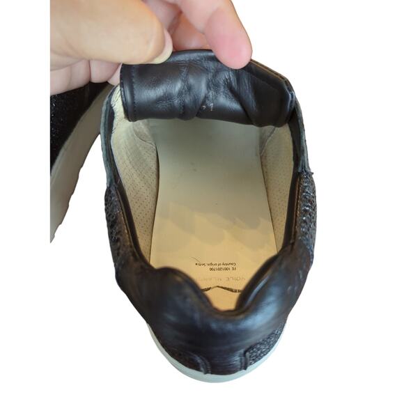 Voile Blanche black textured leather sneaker casual shoes - Picture 10 of 12